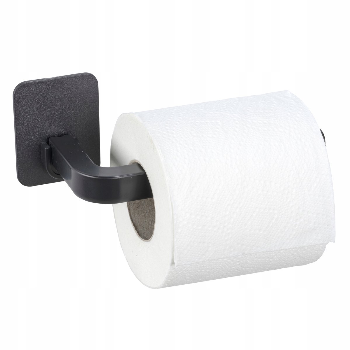 Zwarte Parma Toiletrolhouder - Zonder Boren, Makkelijk Bevestigen