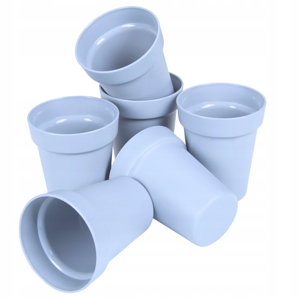 Set van 4 Blauwe Plastic Bekers - Ideaal voor Reizen en Camping