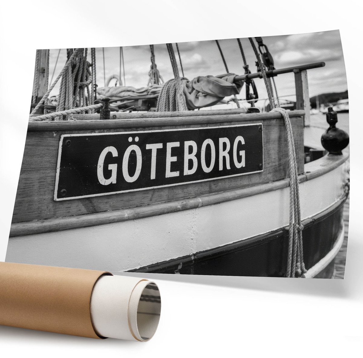 Coloray Polycanvas Poster - Moderne Architectuur, Fotografie - 594 x 840 mm - Grijs Motief - Rechthoek - Kunstposter - Slaapkamer - Modern