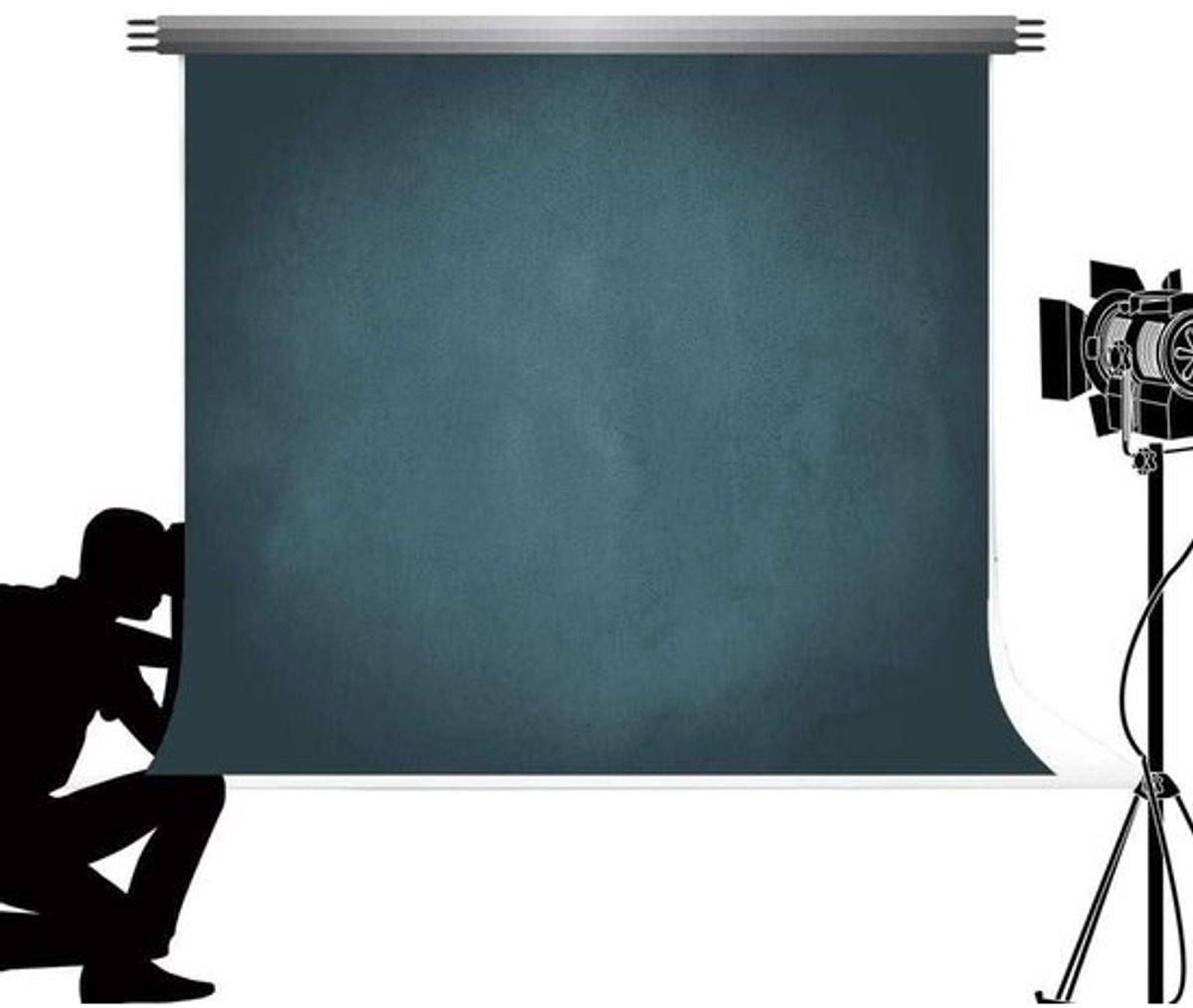 Fotoachtergrond Microvezel - Studio Achtergrond - Portret Fotografie - Kreukvrij Levendige Kleuren - 2x3m - Donkergroen