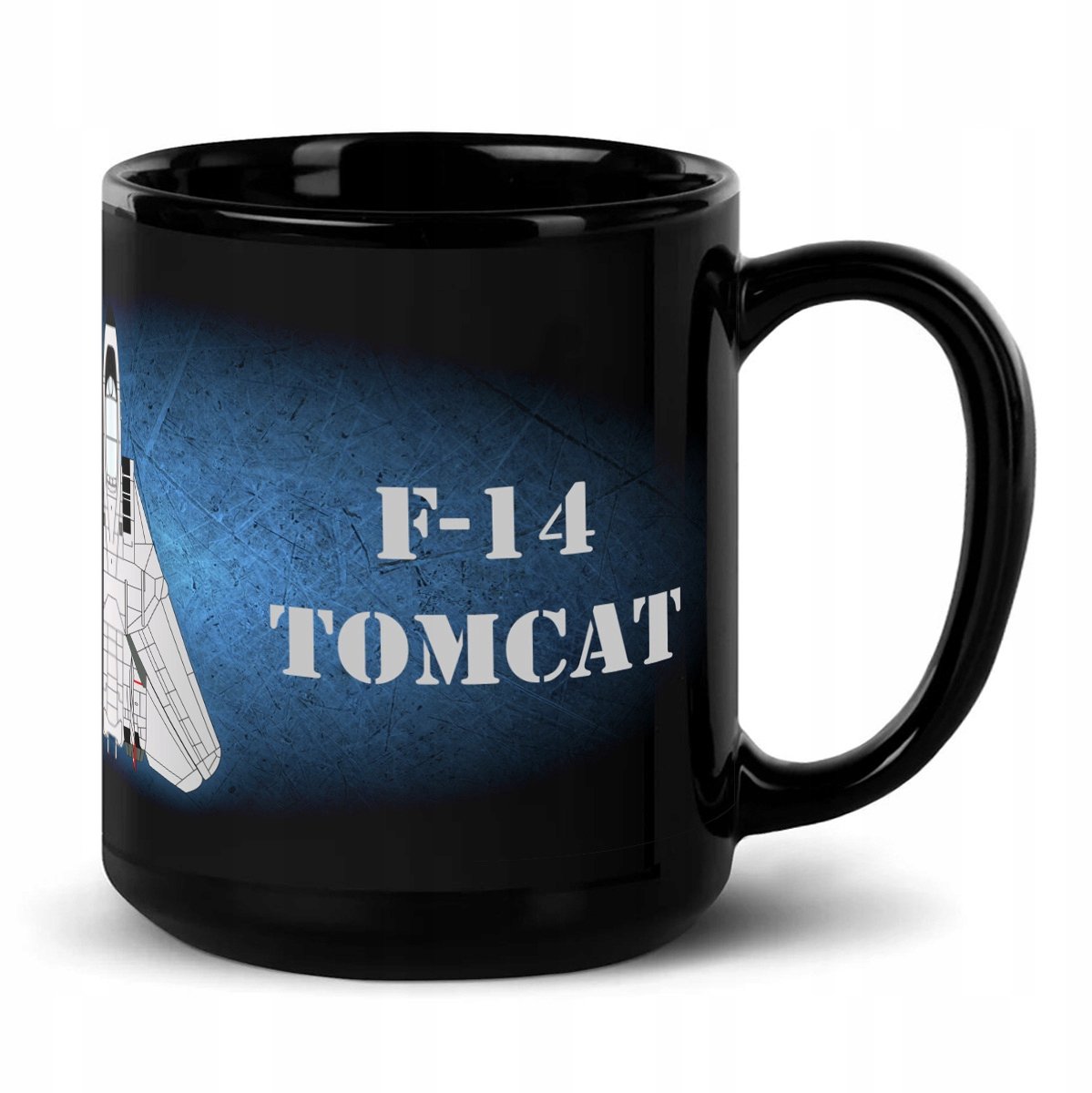 Zwarte Zwarte Mok F-14 Tomcat Vliegtuig 500ml Keramiek