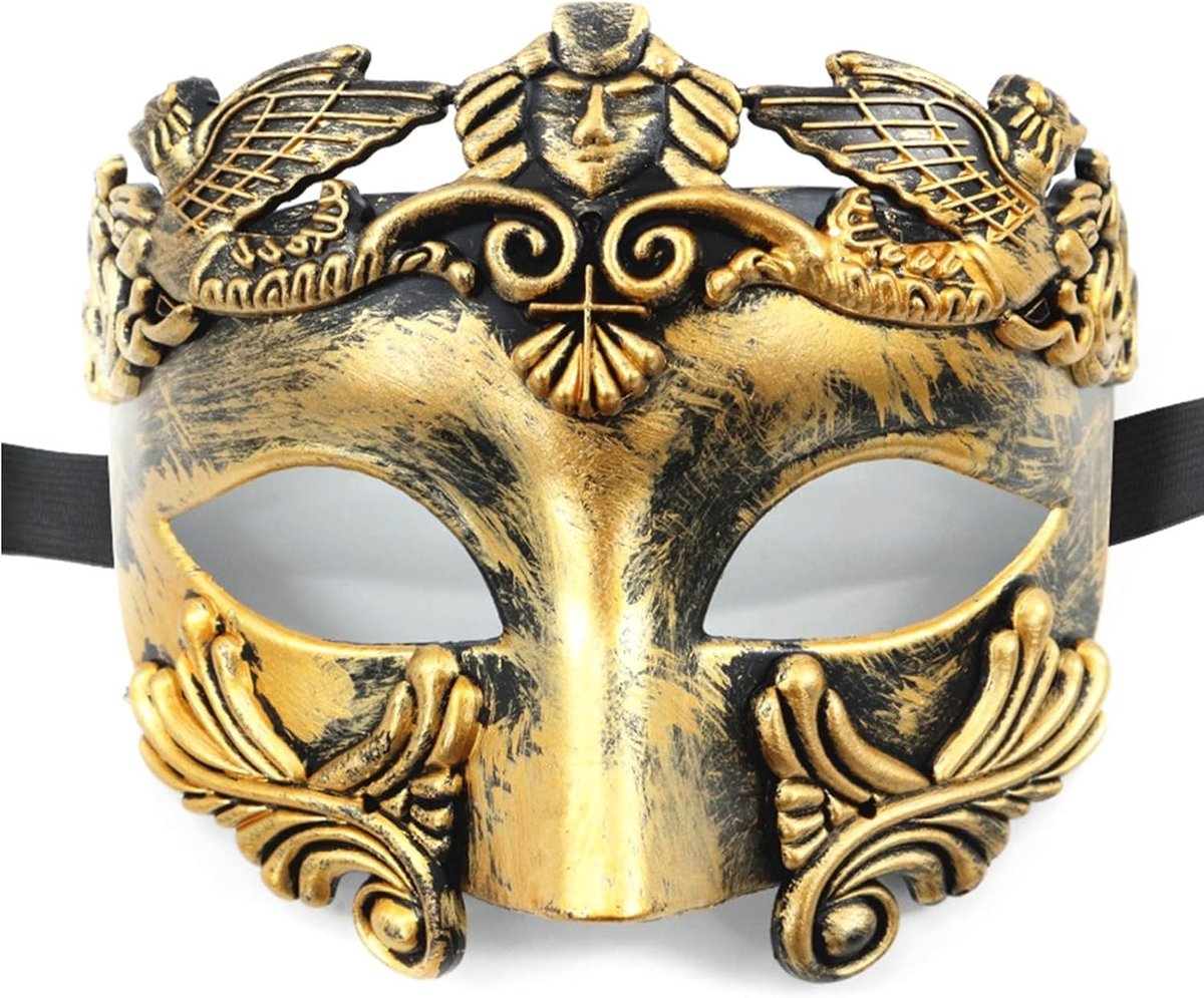 Vintage Venetiaans Kostuum voor Mannen - Masker voor Feest, Halloween en Carnaval, Perfect voor Rolspel en Kostuumaccessoires