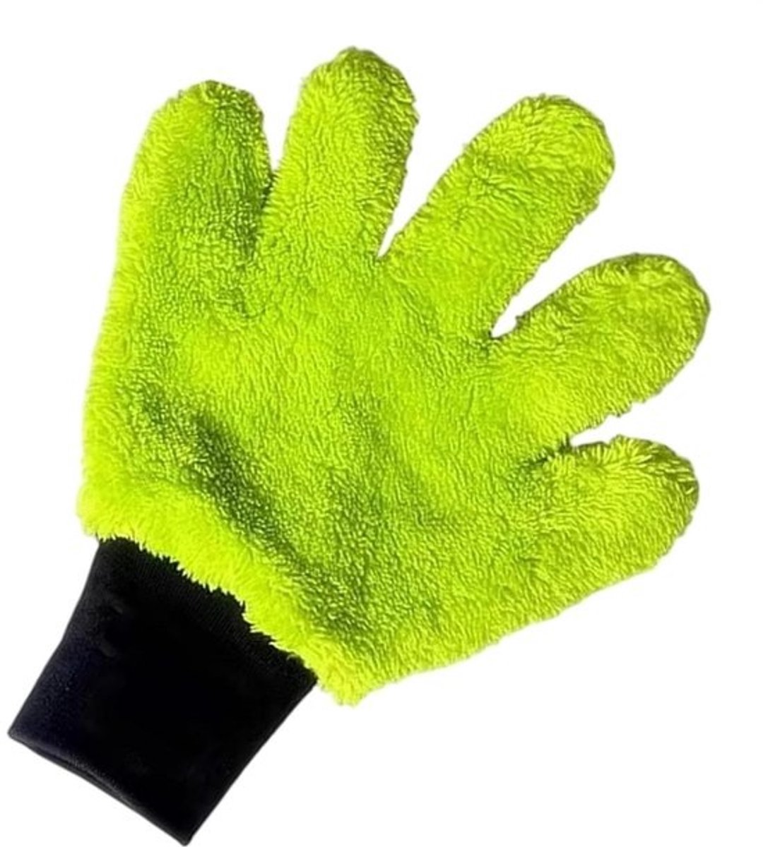 Autowashandschoenen - Polijstaccessoires - Auto Reinigen - Ergonomisch Ontwerp - 26x20 cm - Groen