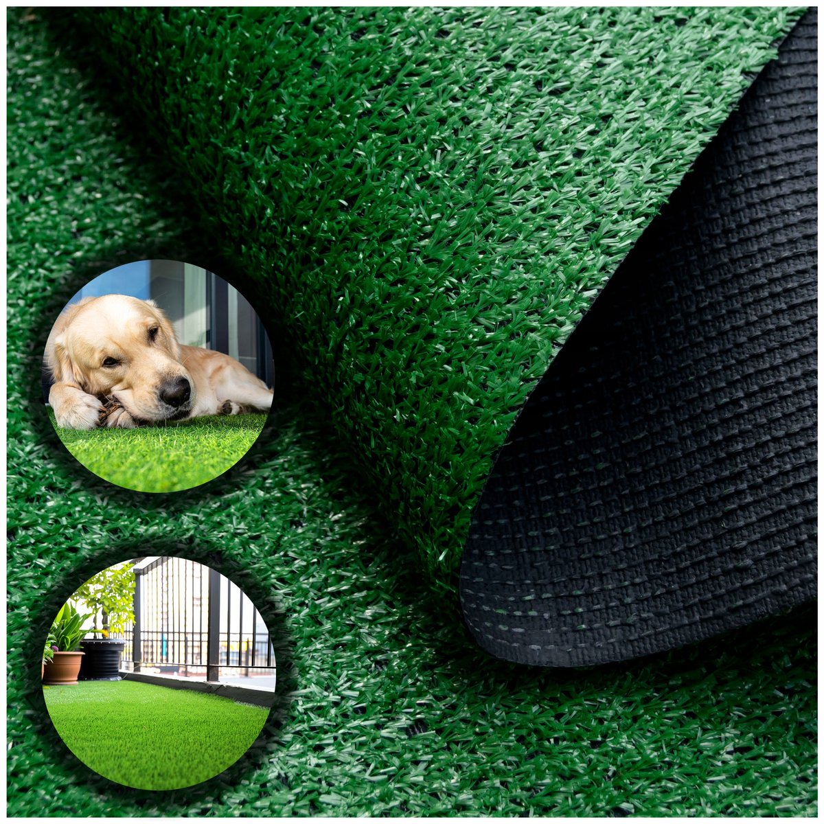 Kunstgras 7mm voor Balkon, Terras & Zwembad - 4m Breed