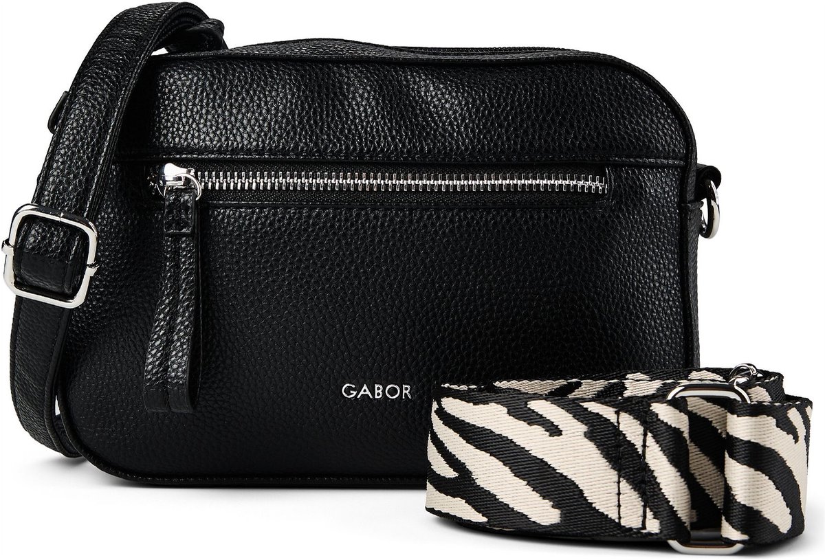 Gabor schoudertas Silena Camera Bag Animal Black zwart