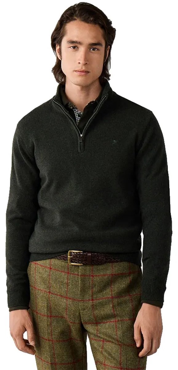 Hackett Hm7000286 Half Rits Trui Groen 2XL Man
