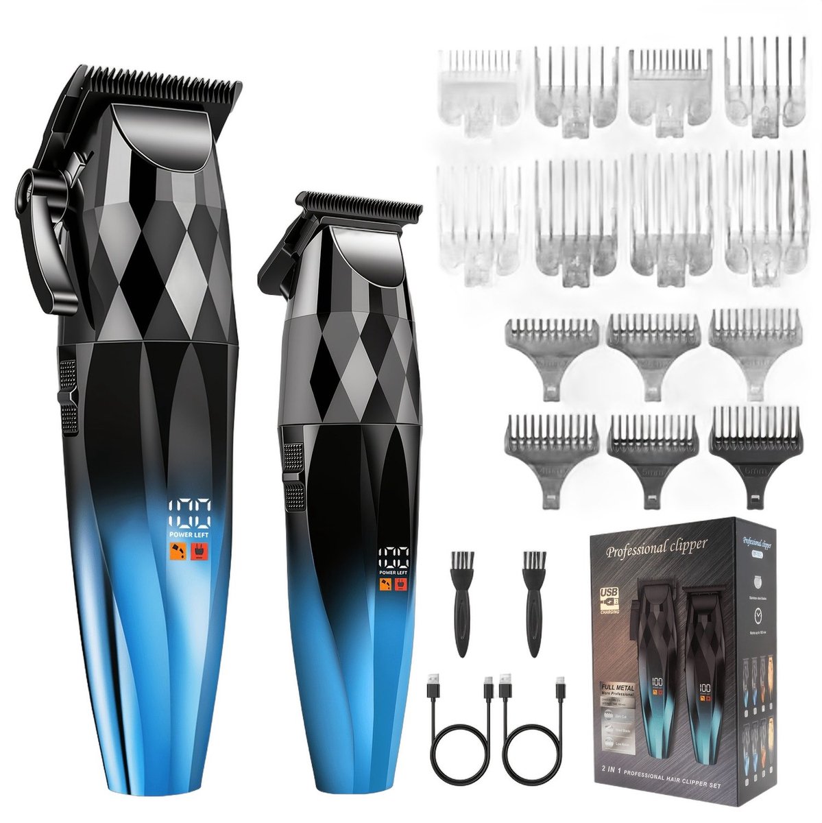 Currero Foil Shaver - Scheerapparaat Mannen - Hoofd Scheerapparaat - Head Shaver - Tondeuse met Trimmer - Lichaam en Baard - Oplaadbaar