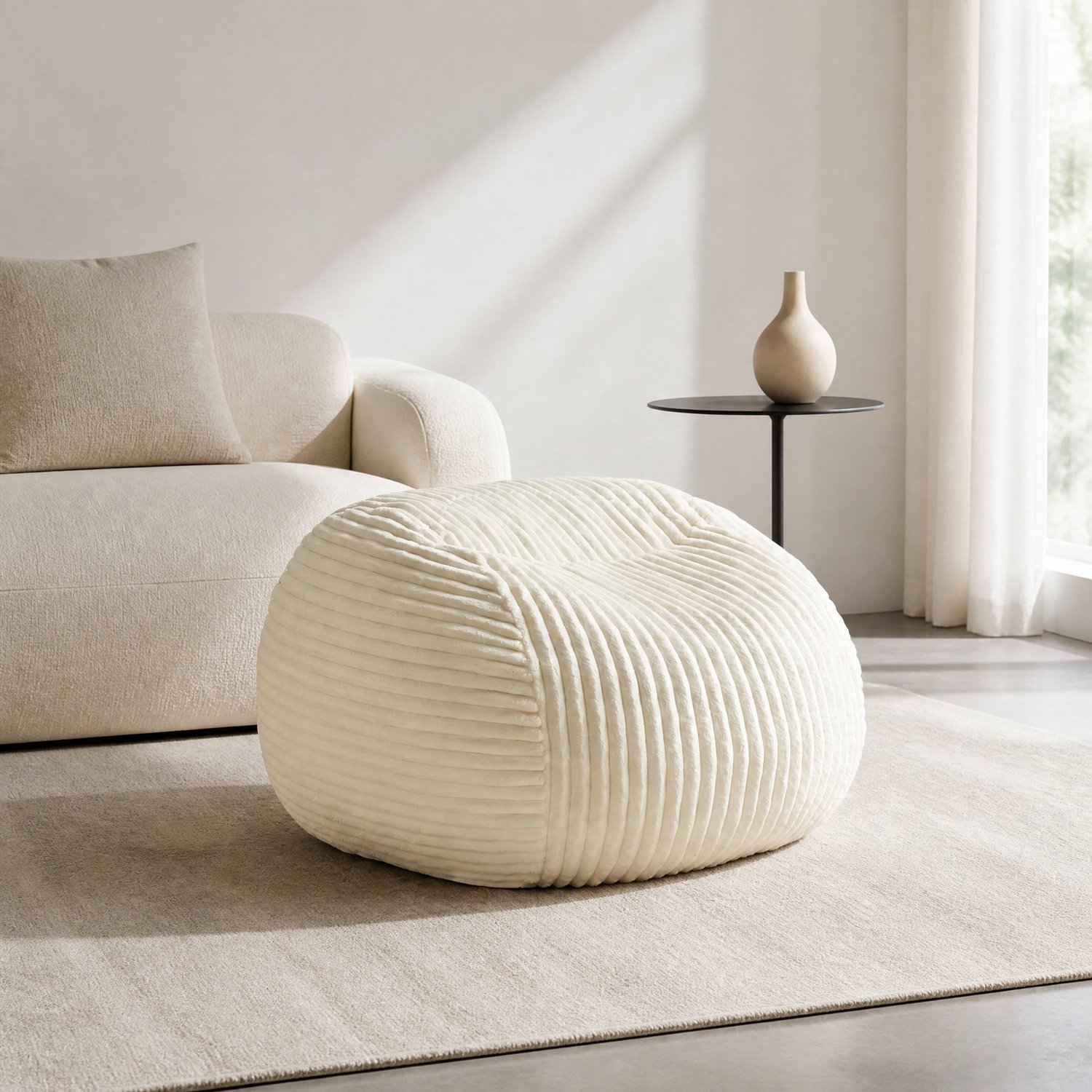 CHICFURN Zitzak - Traagschuimvulling - Zonder montage - Beige