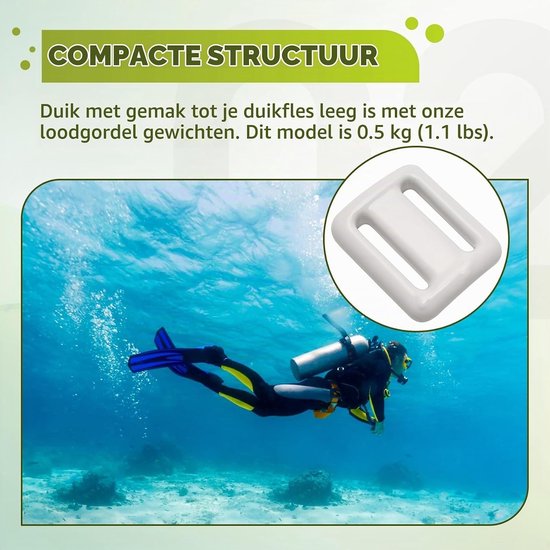 4 Stuks Coated Duikgewichten van Lood voor Verbeterde Stabiliteit en Prestaties onder Water — afbeelding 2