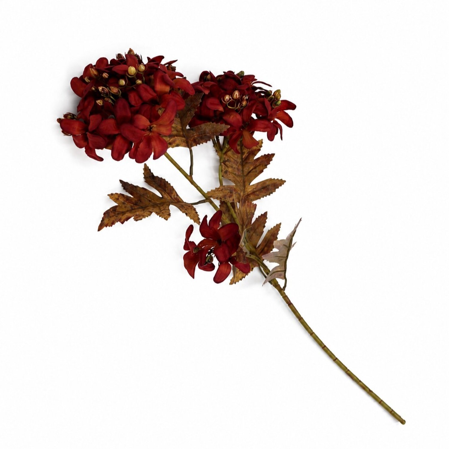 Kunstbloem Hortensia 76cm burgundy