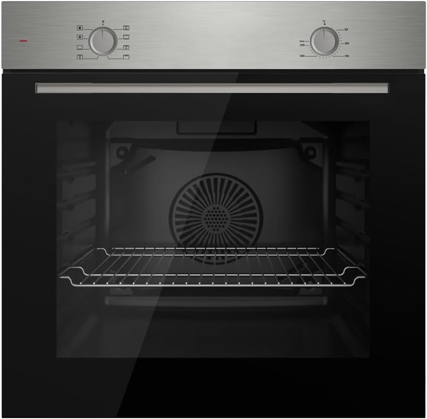 Ingebouwde heteluchtoven 60 cm - zwart - 8 functies - ideaal voor veelzijdig koken - SnelShoppen