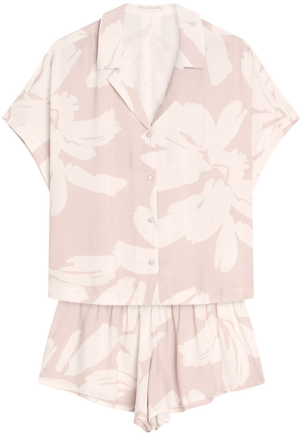 ESOTIQ Roya - Damespyjamaset - Pastelroze - Korte mouwen - Korte broek