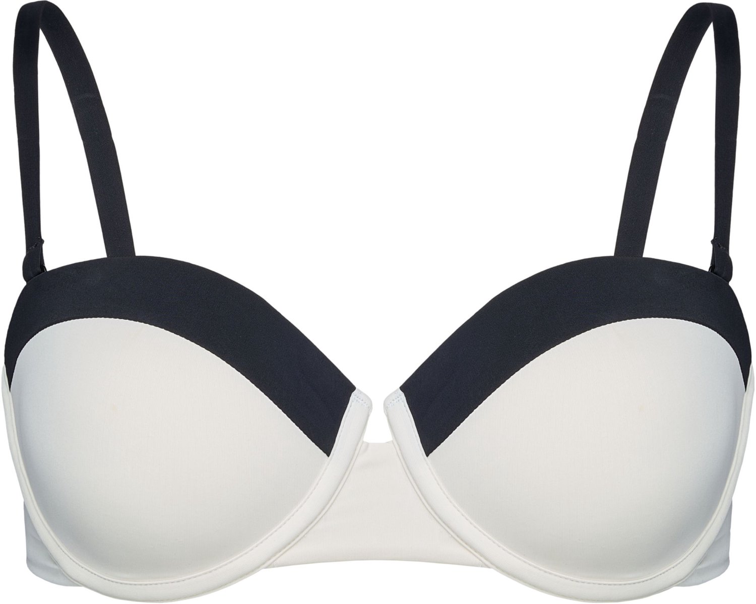 ESOTIQ Nicea - Balconette-bikinitopje - Crème met zwarte details - Met beugel - Licht gevoerd Crème;Zwart