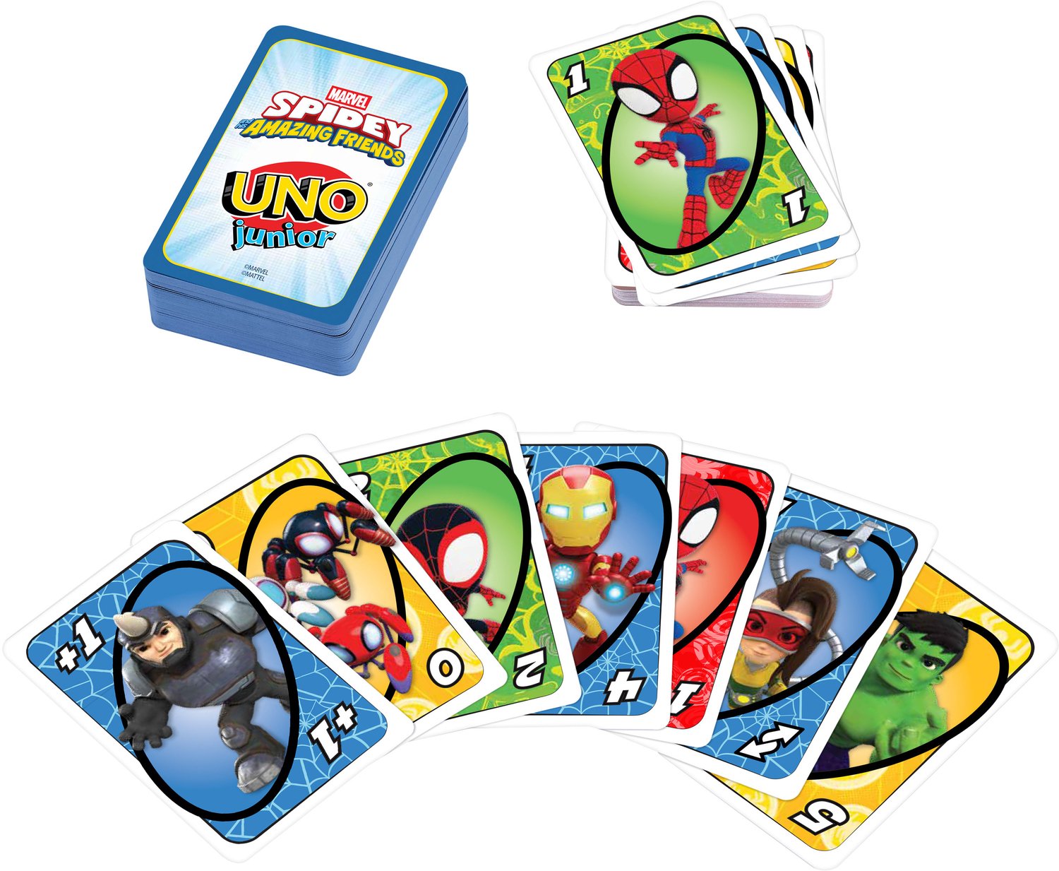 Mattel UNO Junior kaartspel Spidey & Friends voor kinderen. — afbeelding 7