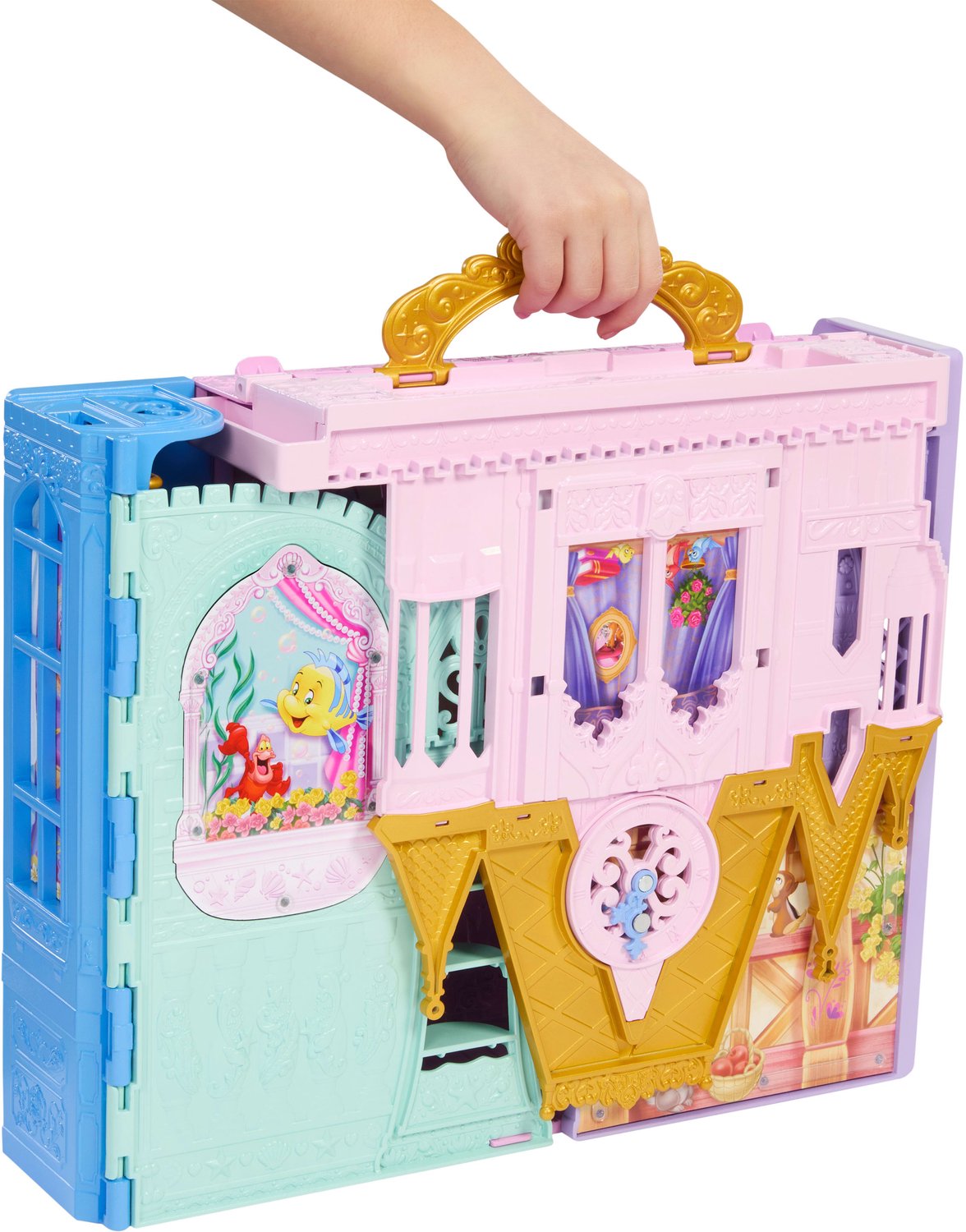 Disney Prinses Close %26 Carry Kasteel Rapunzel Modepop - met 5 speelgebieden — cadeau in Spellen & Speelgoed - foto 4
