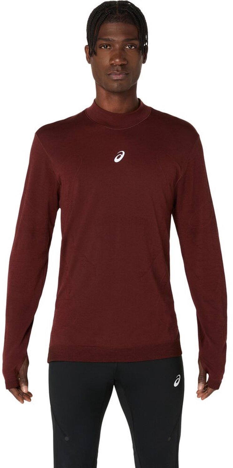ASICS ROAD WINTER SEAMLESS LS Hardloopshirt met lange mouwen Donkerrood
