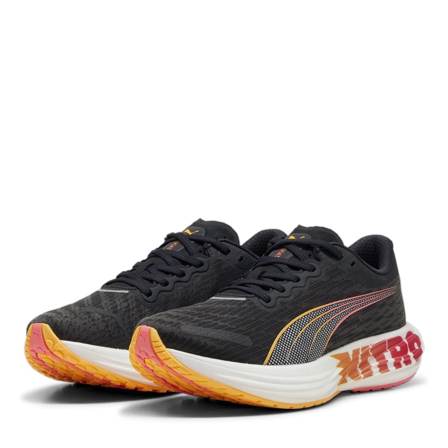 Puma Deviate Nitro 2 FG Hardloopschoenen /Sun Stream/Sunset Glow Zwart