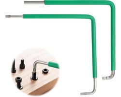 Set van 2 Raamafstelgereedschappen met Krimpkous, Inclusief Torx 15 en Hex 4mm voor Perfecte Afstelling van Ramen en Deuren