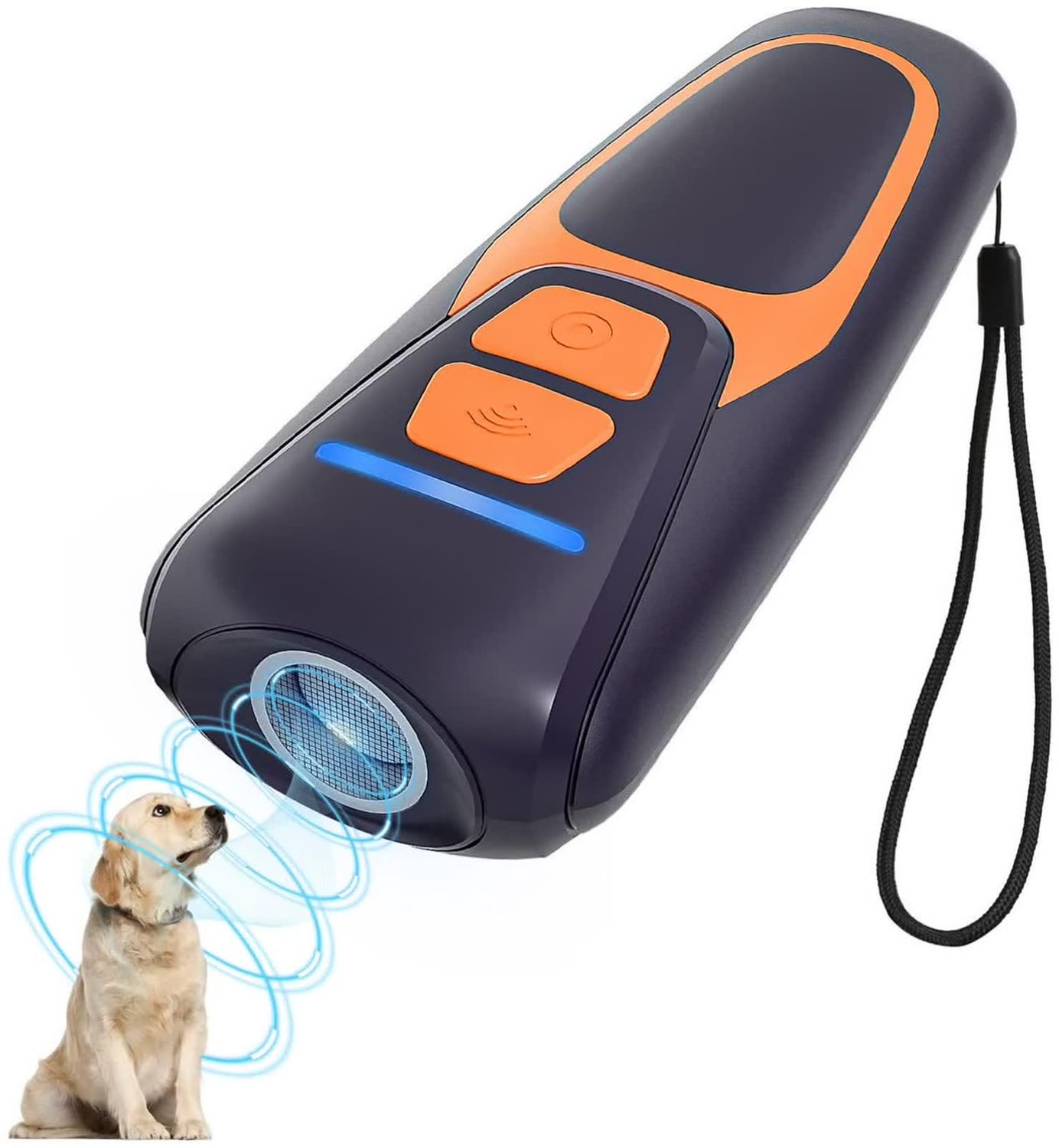 SnelShoppen - Anti-blafapparaat voor honden, 26072201, Geluids- en Trillingsfunctie, Effectief en Dierenvriendelijk, Voor Binnen en Buiten, Ideaal voo