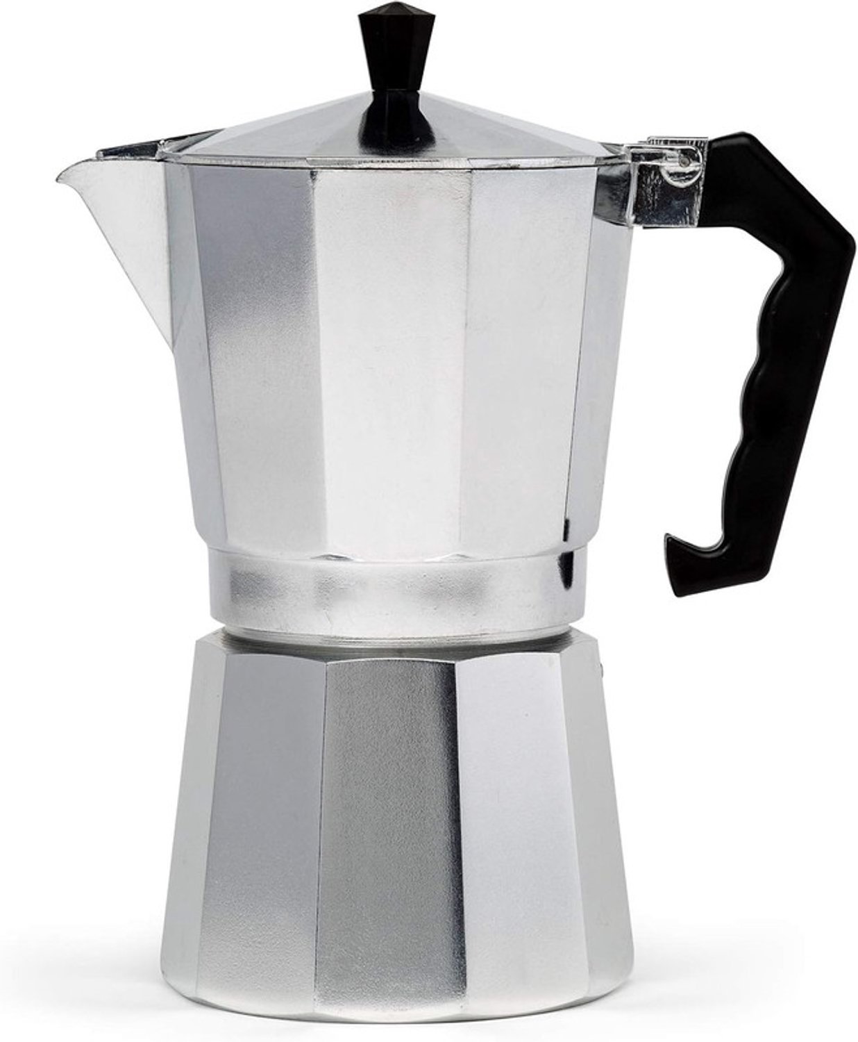 Mokapot - Waterreservoir 300 ml - Gegoten Aluminium - Zilver - Voor Gas, Elektrische en Keramische Kookplaten - Niet voor Inductie