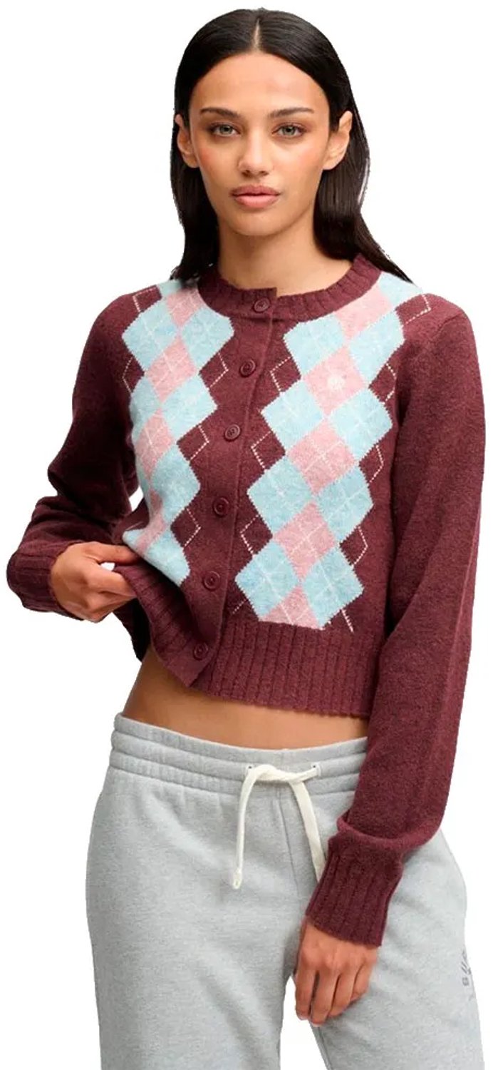 Superdry Argyle Vest Dames Cardigans Paars