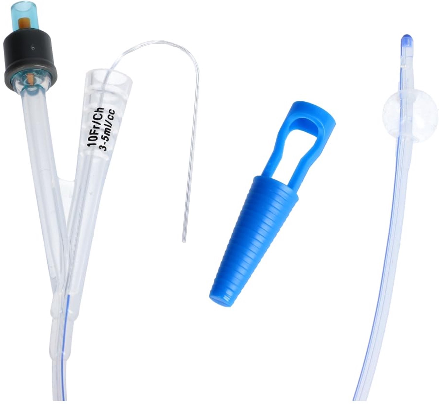 10 tweewegsonde met kunststof klep met voorgevulde spuit (100% siliconen, radiologisch contrast), ballon 3-5 ml - 5 stuks
