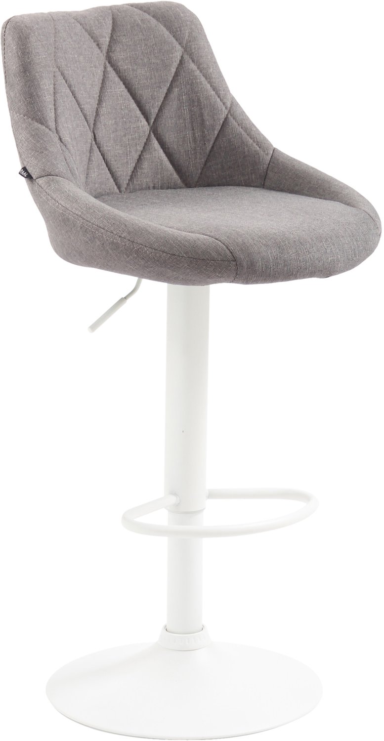Luxe Comfort Barkruk - Stof - Grijs wit/grijs