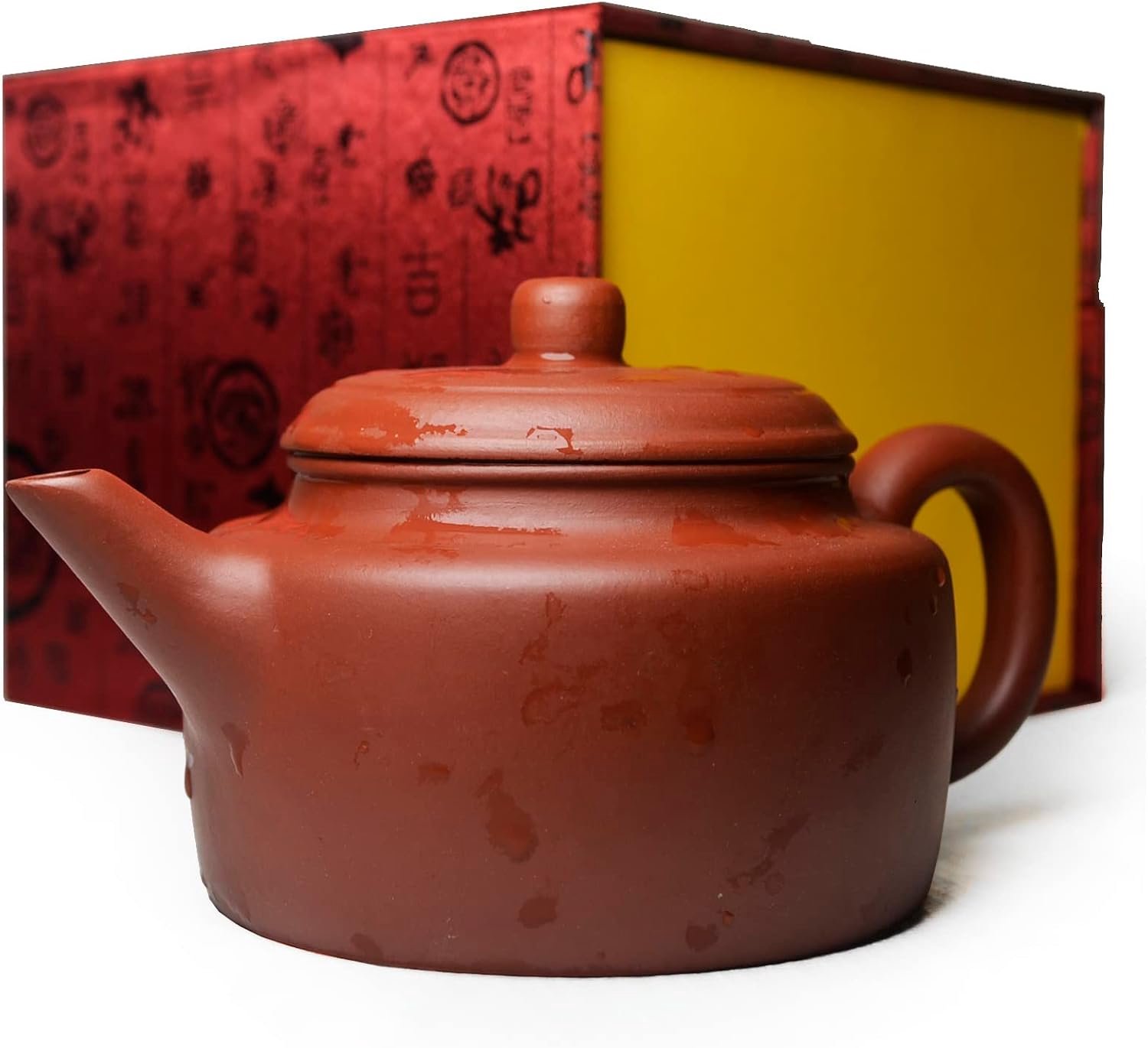Theepot 210ml Chinese Yixing Klei Echte Rode Zisha Gongfu Theepot Infusers voor Losse Thee (Rood)