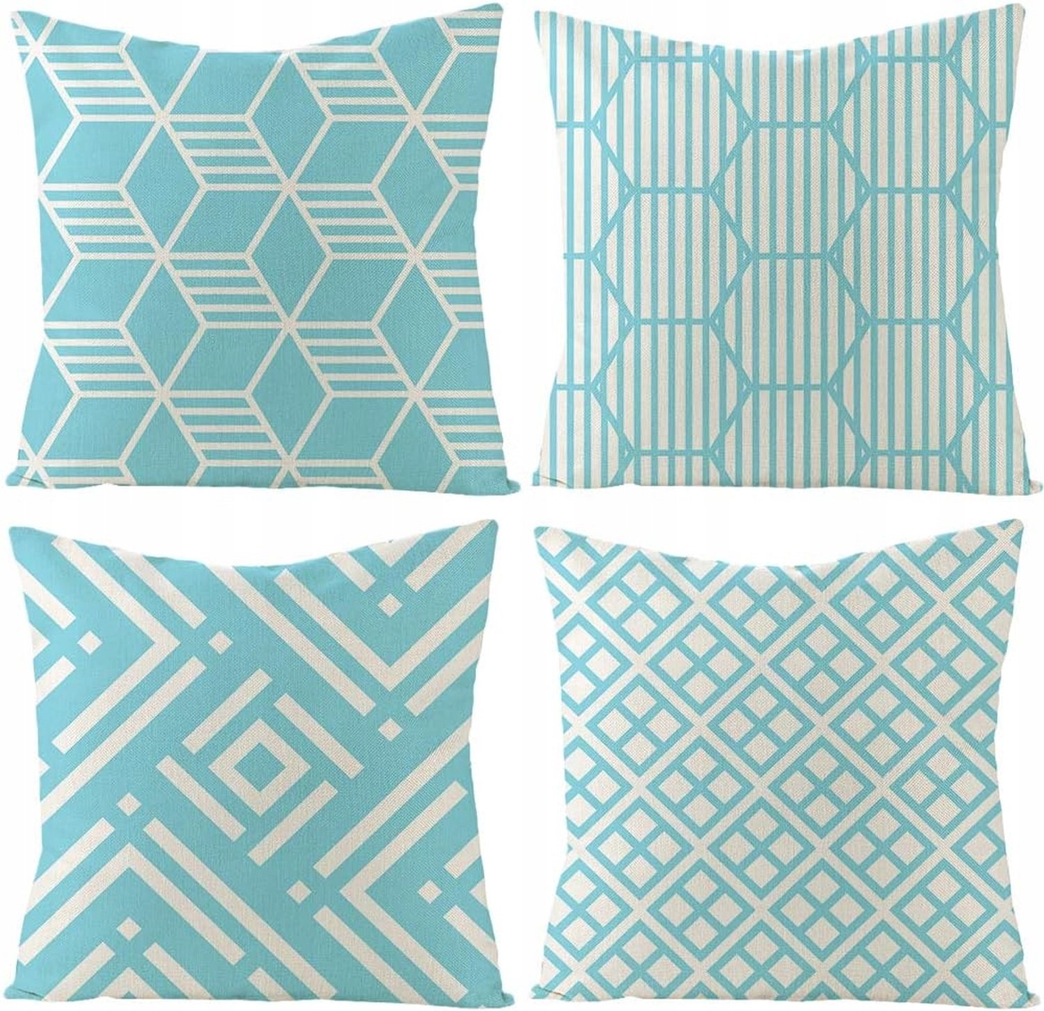 Decoratieve Kussenslopen Geometrisch Patroon 45x45cm Set van 4