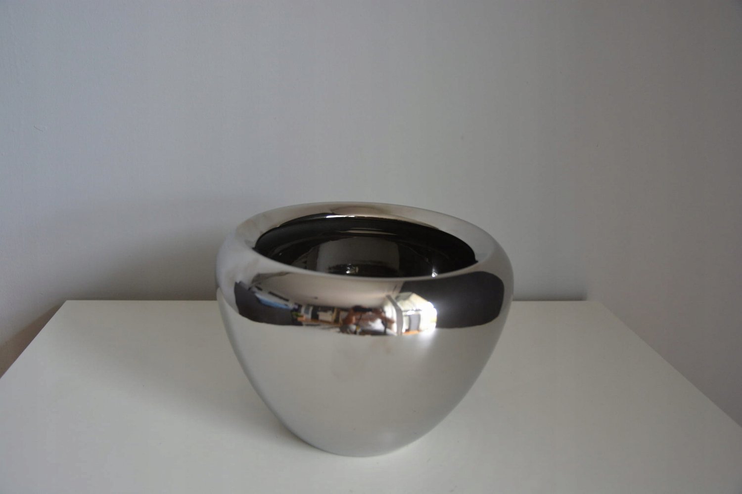 Zilverkleurige Keramische Pot 16x12 cm - Dolomiet