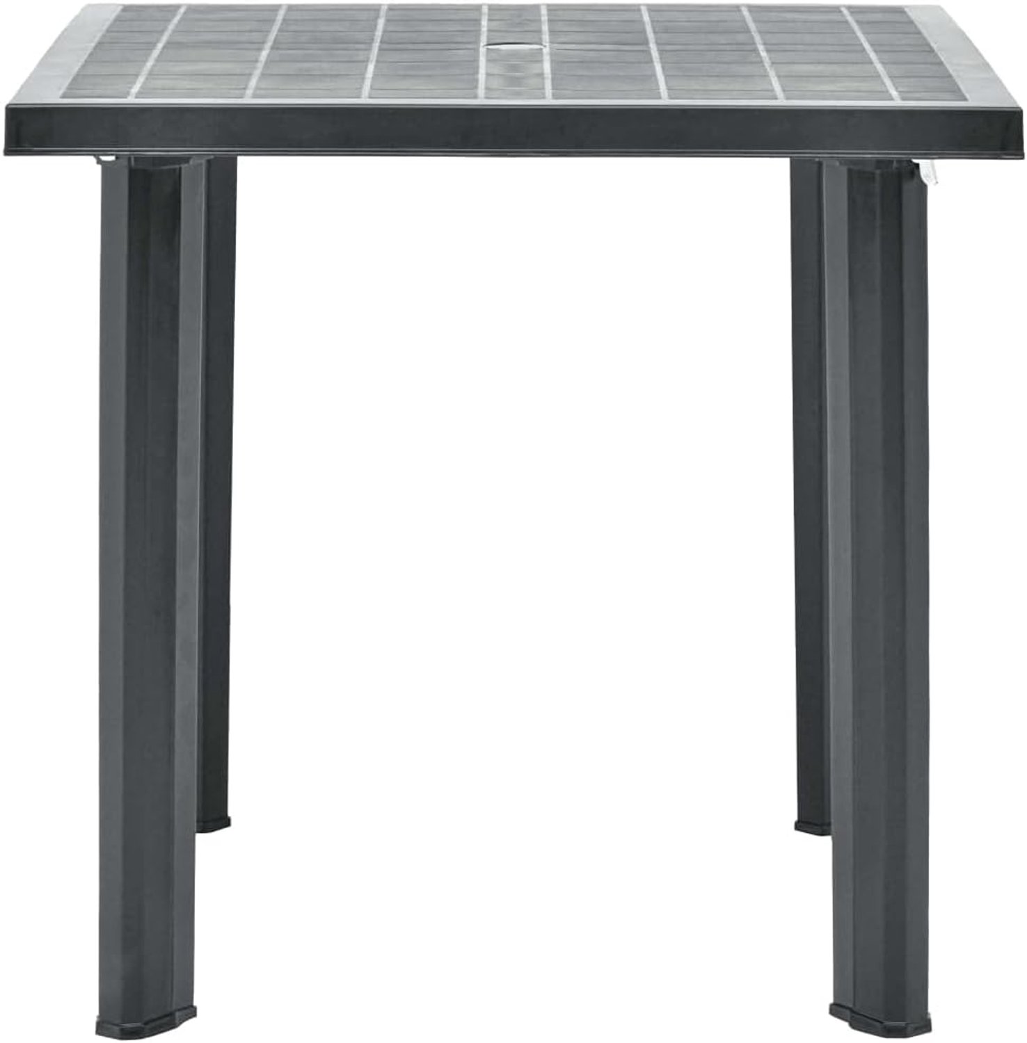 Balkontafel, terrastafel, campingtafel, bijzettafel, bijzettafeltje, eettafel, weerbestendig, antraciet, kunststof, 80 x 75 x 72 cm