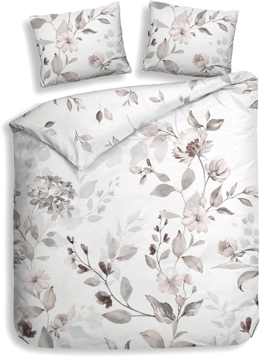 Heckettlane Dekbedovertrek Amara - Beige - Dekbedovertrek van 100% Katoen-Satijn - Dekbedovertrek 240x200-220 cm - Lits-Jumeaux - Wenen Amara Beige