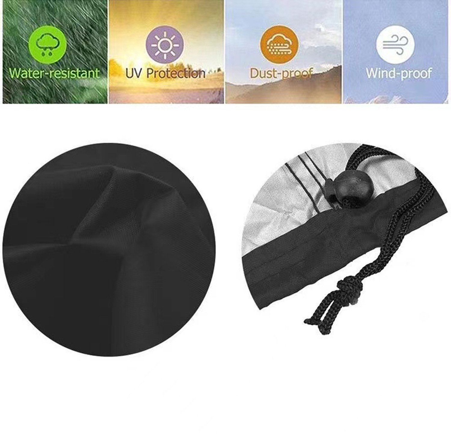 Stofhoes voor rolstoel - Regenhoes voor elektrische rolstoel - Zonnescherm - Beschermhoes - Rolstoelaccessoires - Geschikt voor duwrolstoelen - Elektrische rolstoelen - Loophulpmiddelen - Zwart - Maat M - 100*99*70 cm