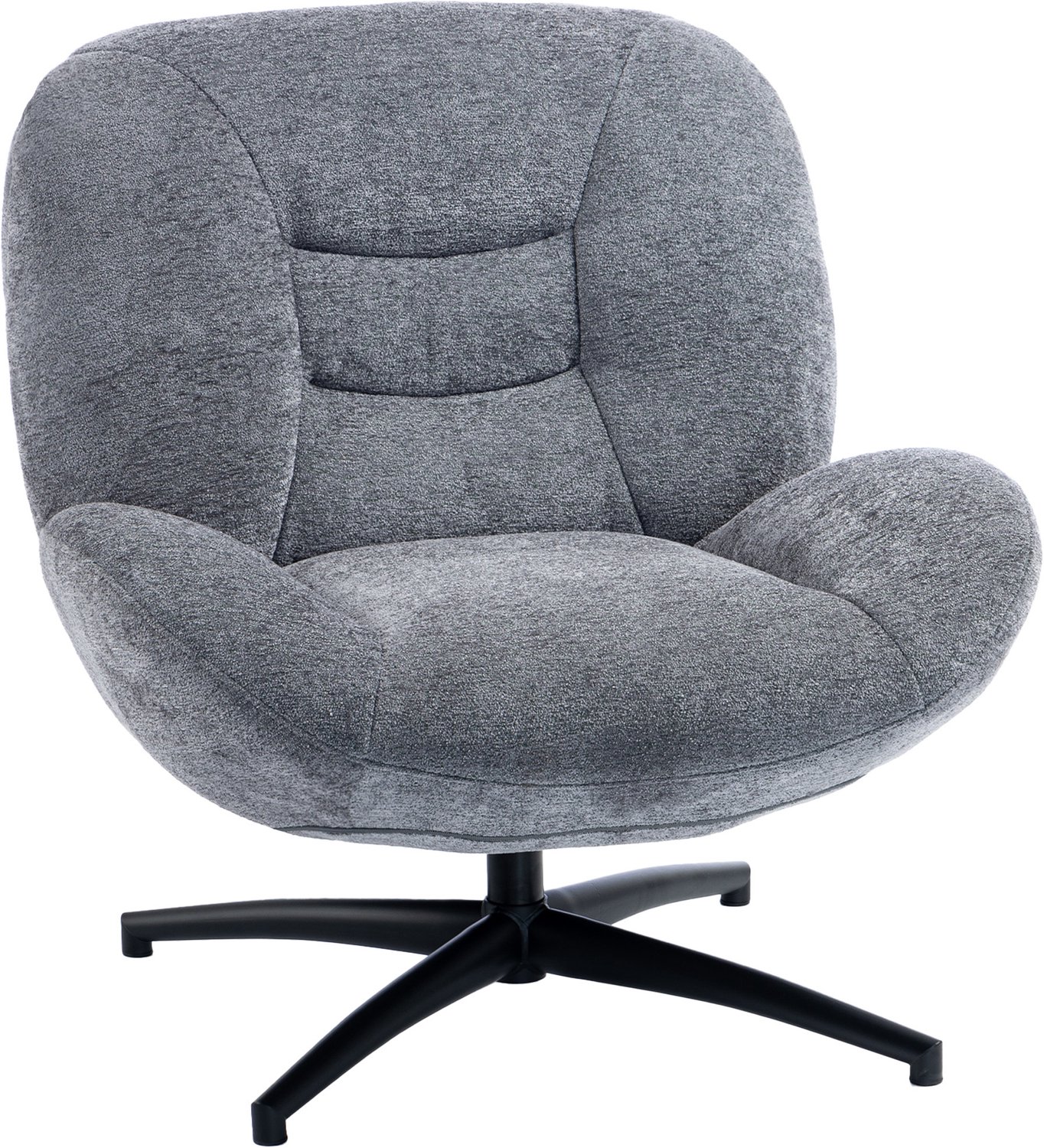 Homcom Accent Chair-Polyester-83 x 89 x 85 cm-Dunkelgrau Donkergrijs