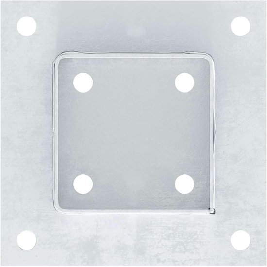 Set van 12 paaldragers 81 x 81 mm - thermisch verzinkt staal — afbeelding 3