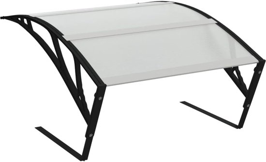 Garage voor robotmaaier, 80 x 101 x 46 cm, van polycarbonaat, zwart, beschermdak voor robotmaaier, met grondankers en montagemateriaal — afbeelding 4