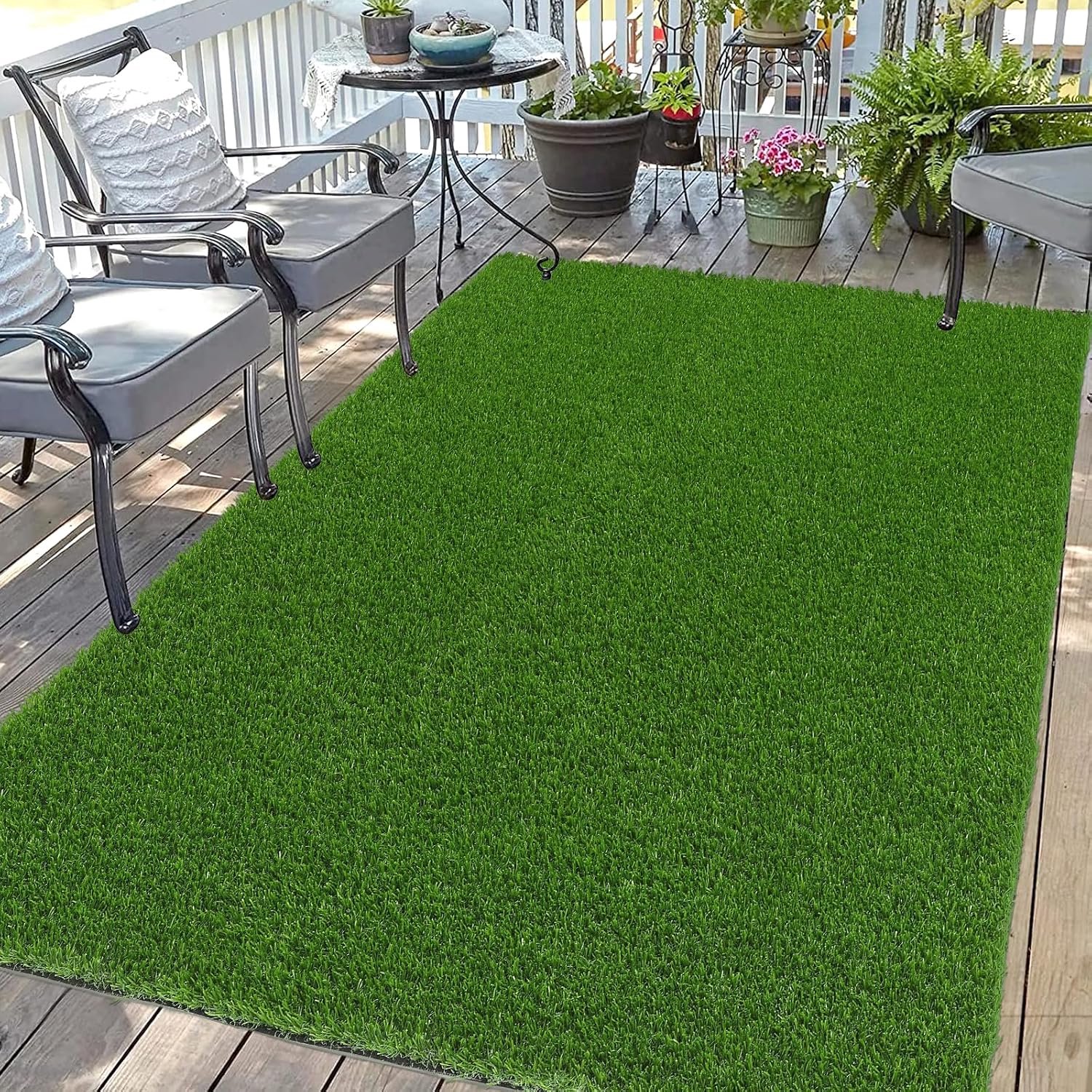 Kunstgrastapijt voor binnen en buiten, kunstgras tapijt voor terras, kunstgras tapijt voor terras, kunstgras kunstgras tapijt met drainagegaten voor balkon, tuin, gazon landschap