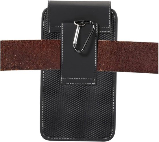 Case Cover Vertical Leather and Nylon voor Meizu Mblue 10S (2022) - Black — afbeelding 2