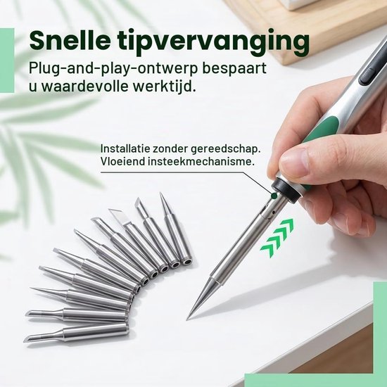 Set van 12 Vervangende Loodpunten voor Soldeerstation en Lasmachines - Compatibel met Diverse Modellen, Ideaal voor Elektronica en Hobbyprojecten — afbeelding 3