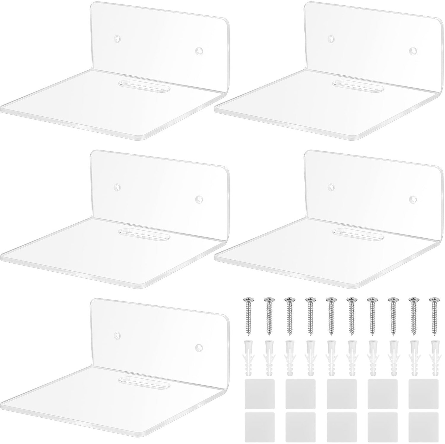 Acryl wandrek - 10,2 x 9,9 x 4,8 cm - 5 stuks