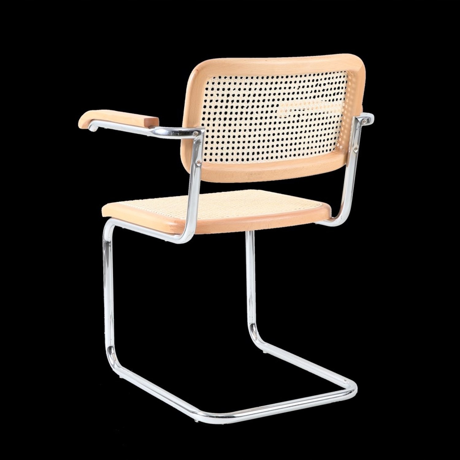 Vienna Rotan Stoel met Armleuningen - Stijlvol Retro Design