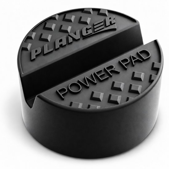 Zwarte Planger Power Pad met ruitvormig profiel en de tekst 'PLANGER POWER PAD'.