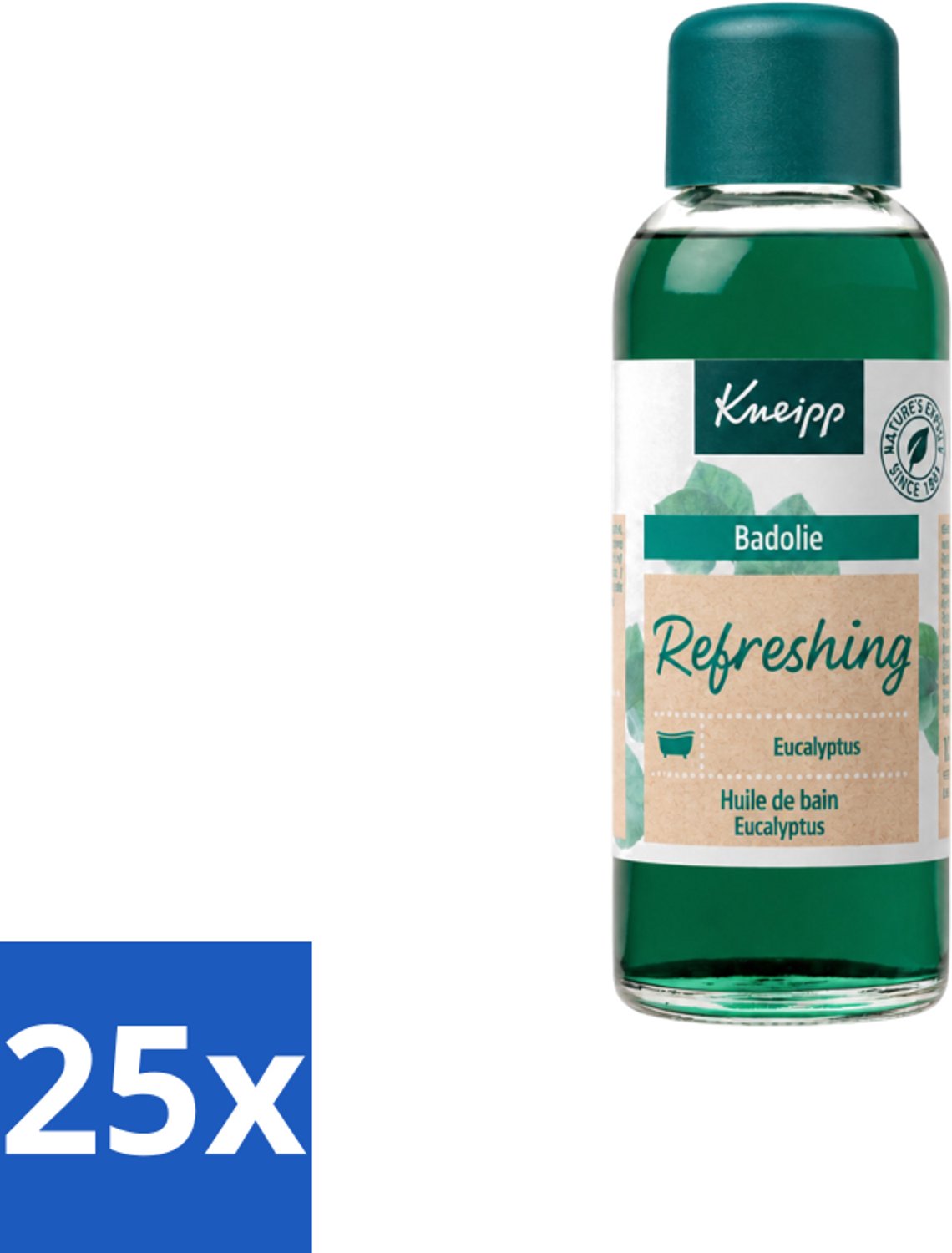 25 x Kneipp - Badolie - Refreshing Eucalyptus - 100 ml - Voordeelverpakking - 25 stuks