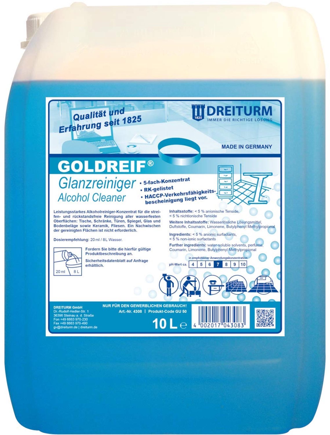 Glansreiniger - Concentraat voor Schoonmaken - 10 L