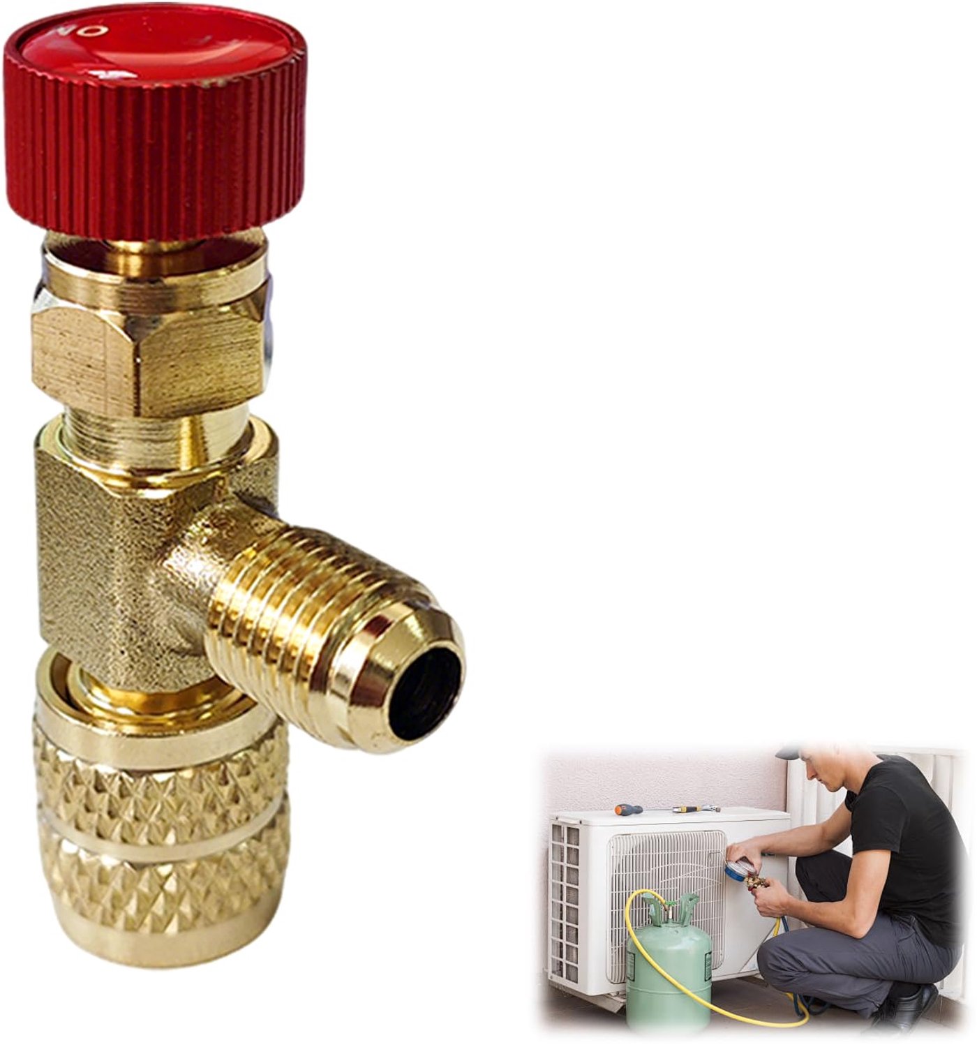 R410A Adapter met Veiligheidsventiel voor Airconditioning