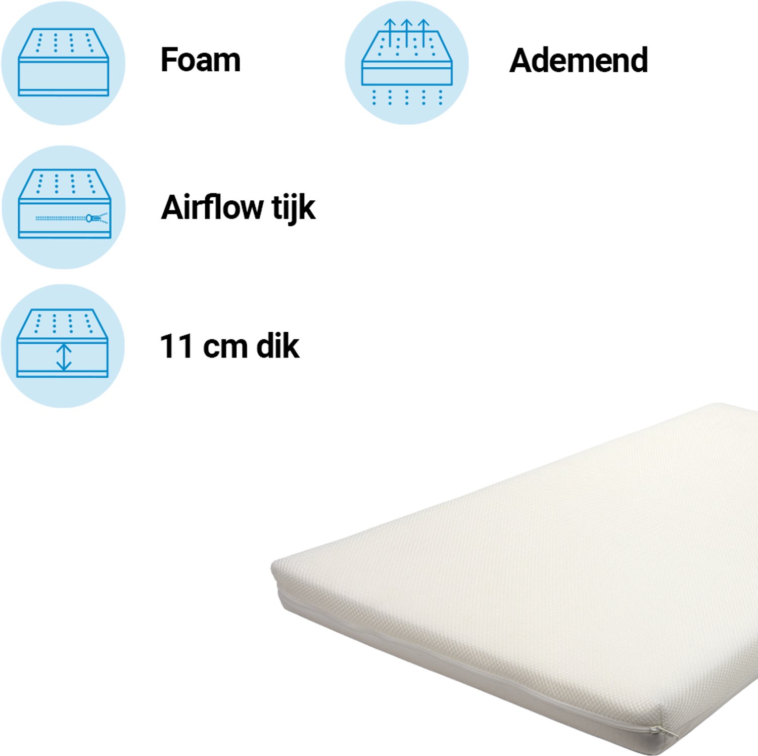 Best Sleep Matras Peuter 80x160 Airflow Pro Wit