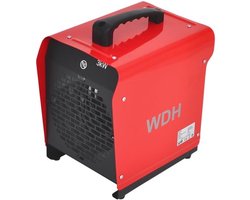 Elektrische Ventilatorkachel - 3000 W Vermogen - Vorstbewaking Functie - Rood/Zwart - Voor…