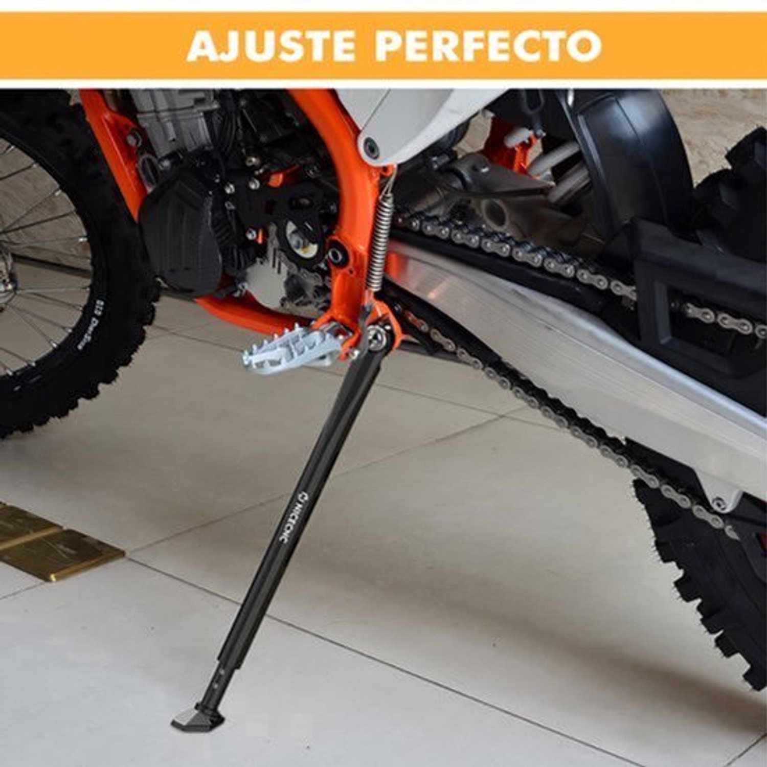 Zijstandaard Verstelbare Zwart - Aluminium 6061-T6 - Voor KTM Husqvarna GasGas Motorfiets - CNC Gefreesd - Robuust En Duurzaam
