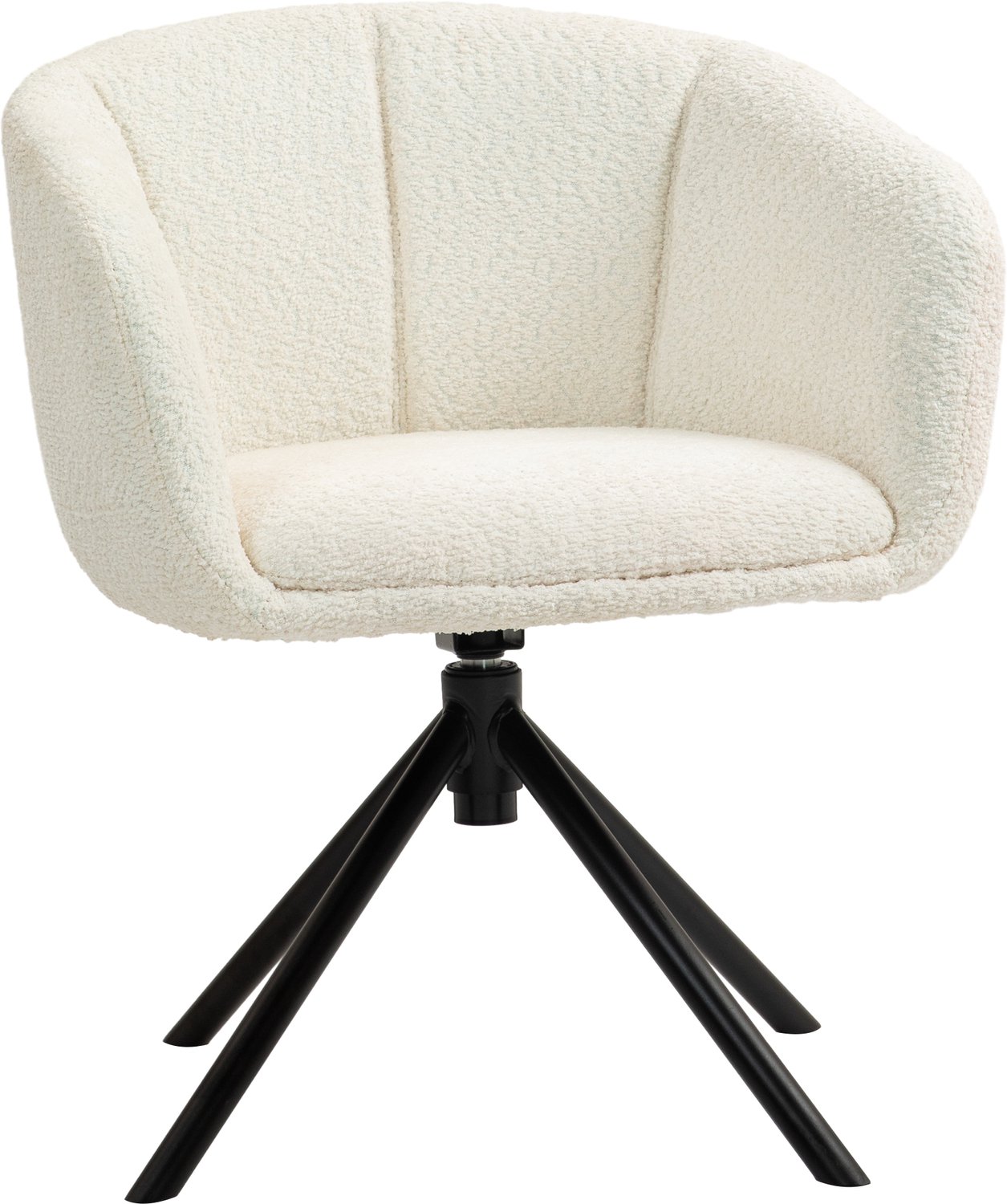 Homcom draaifauteuil, 360° draaibaar - Relaxstoel, loungestoel - Crèmewit Cremeweiß