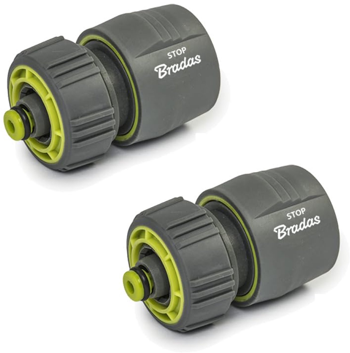 Tuinslang Koppeling met Waterstop - Set van 2 Stuks